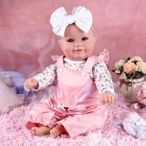20" Soft Cute Realistic Reborn Baby Doll Girl w/ Accessories Lifelike Gift 3+
